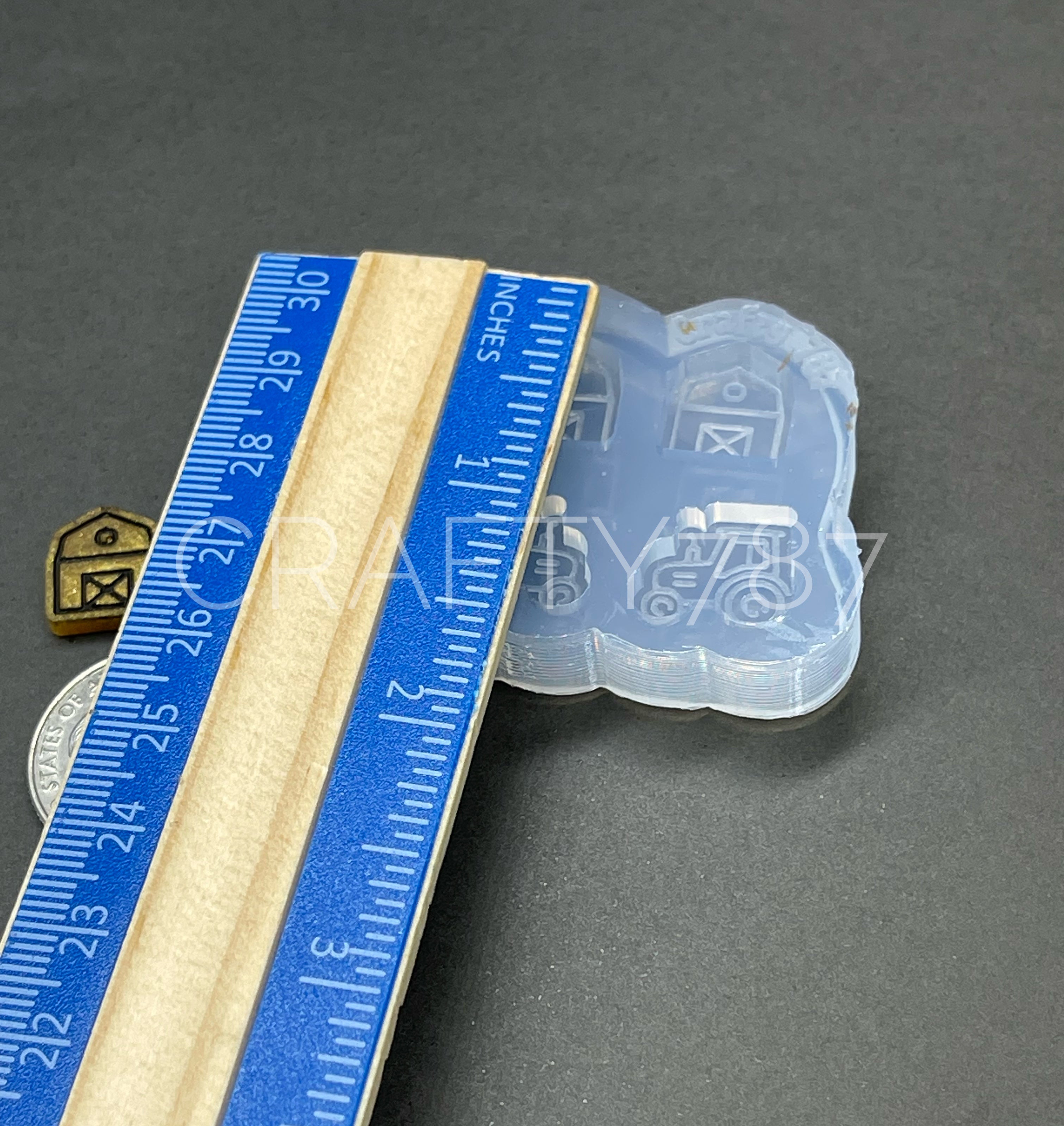 Farm & Tractor Stud Earring Silicone Mold (B13)