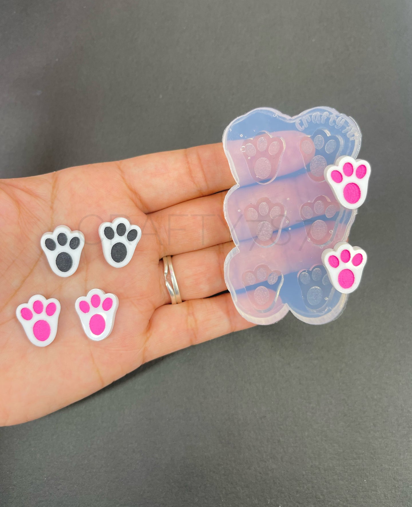 Bunny Paws Studs/Bits Silicone Mold (A3)